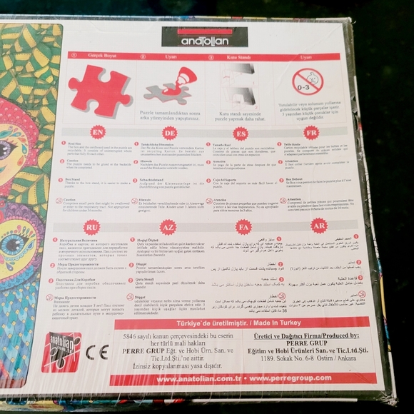 NEW Anatolian Owls Coloring Jigsaw Puzzle Still Wrapped - Picture 5 of 7